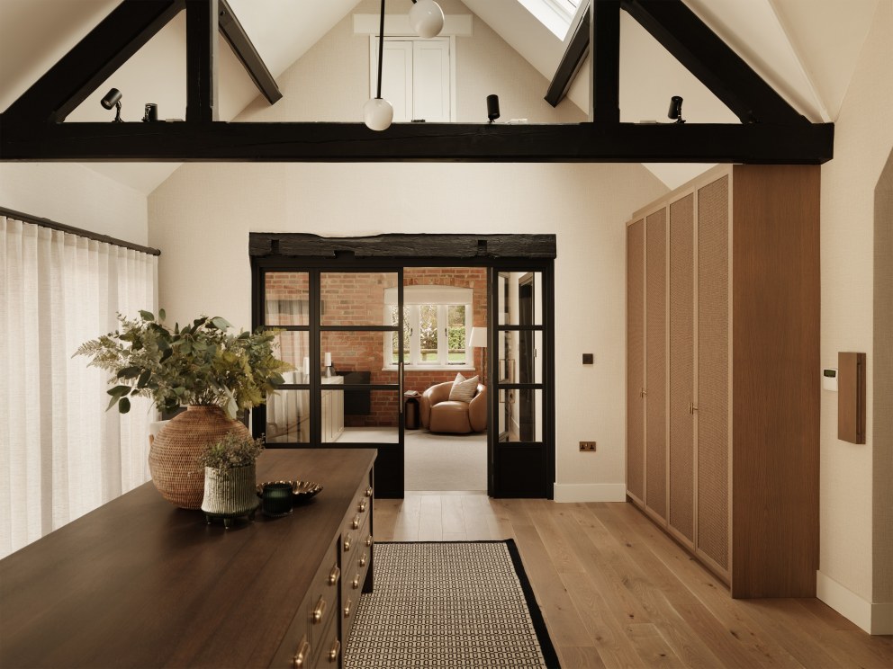 Oxfordshire Barn Renovation | Entrance Hall Looking to Living Room | Interior Designers
